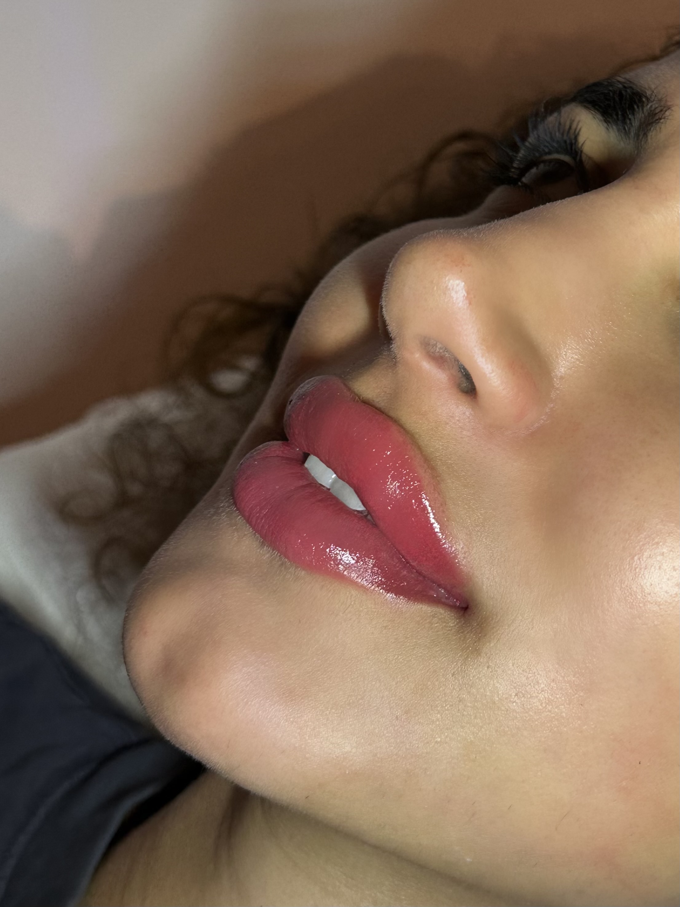 Lipblush resultaat 2 - zachte roze tint